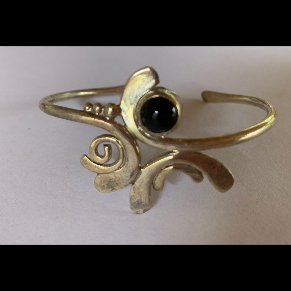 Sterling Silver & Onyx Bracelet